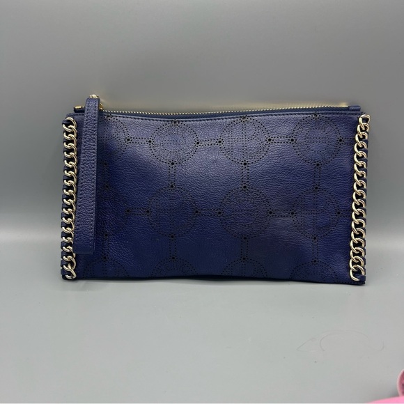 Henri Bendel Leather Gold-Tone Chain Signature Clutch - Picture 9 of 9